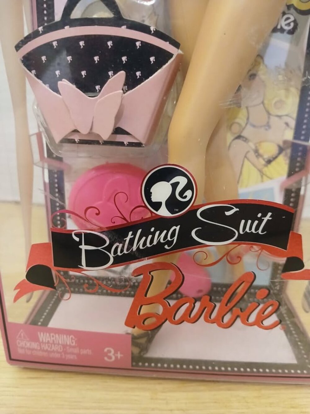 Barbie Then Now 1959-2009 Bathing Suit Zebra Pink Bikini  Doll - Picture 4 of 10